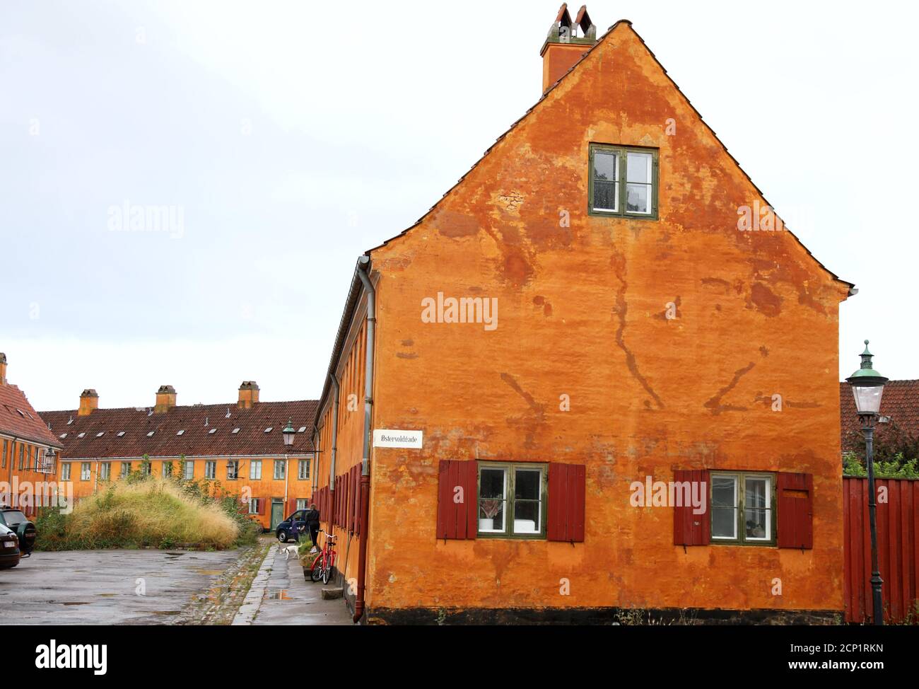 Terraced Nyboder homes in Copenhagen Stock Photo