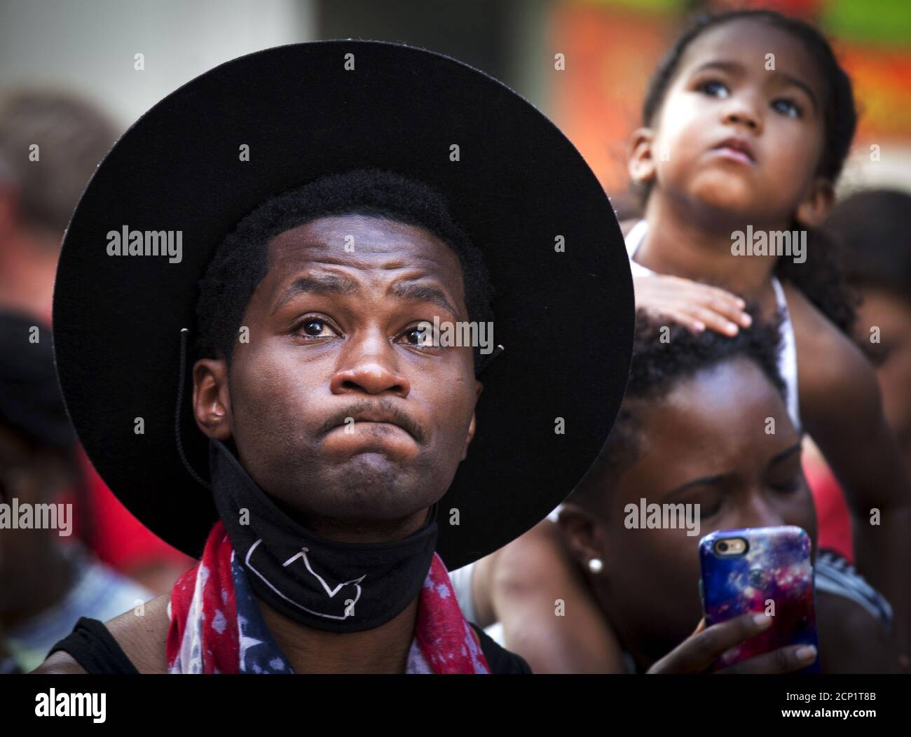 Singer Roman GianArthur takes part in 'Artists Take Fight Against Police Murders' in New York's Times Square August 13, 2015.  REUTERS/Brendan McDermid Stock Photo