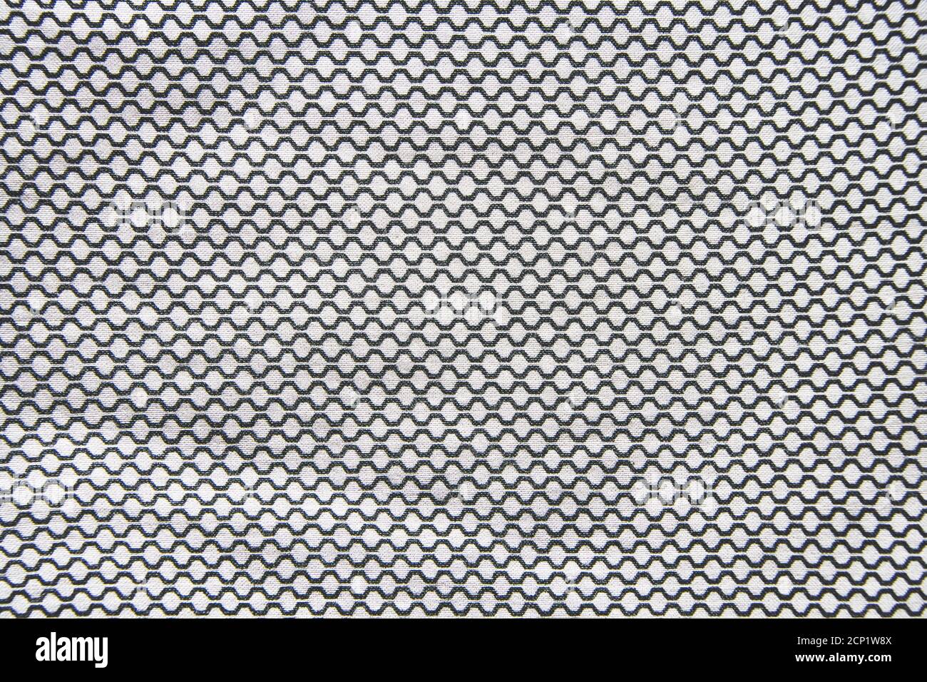 Close-up of black and white pattern fabric. Fine texture background ...