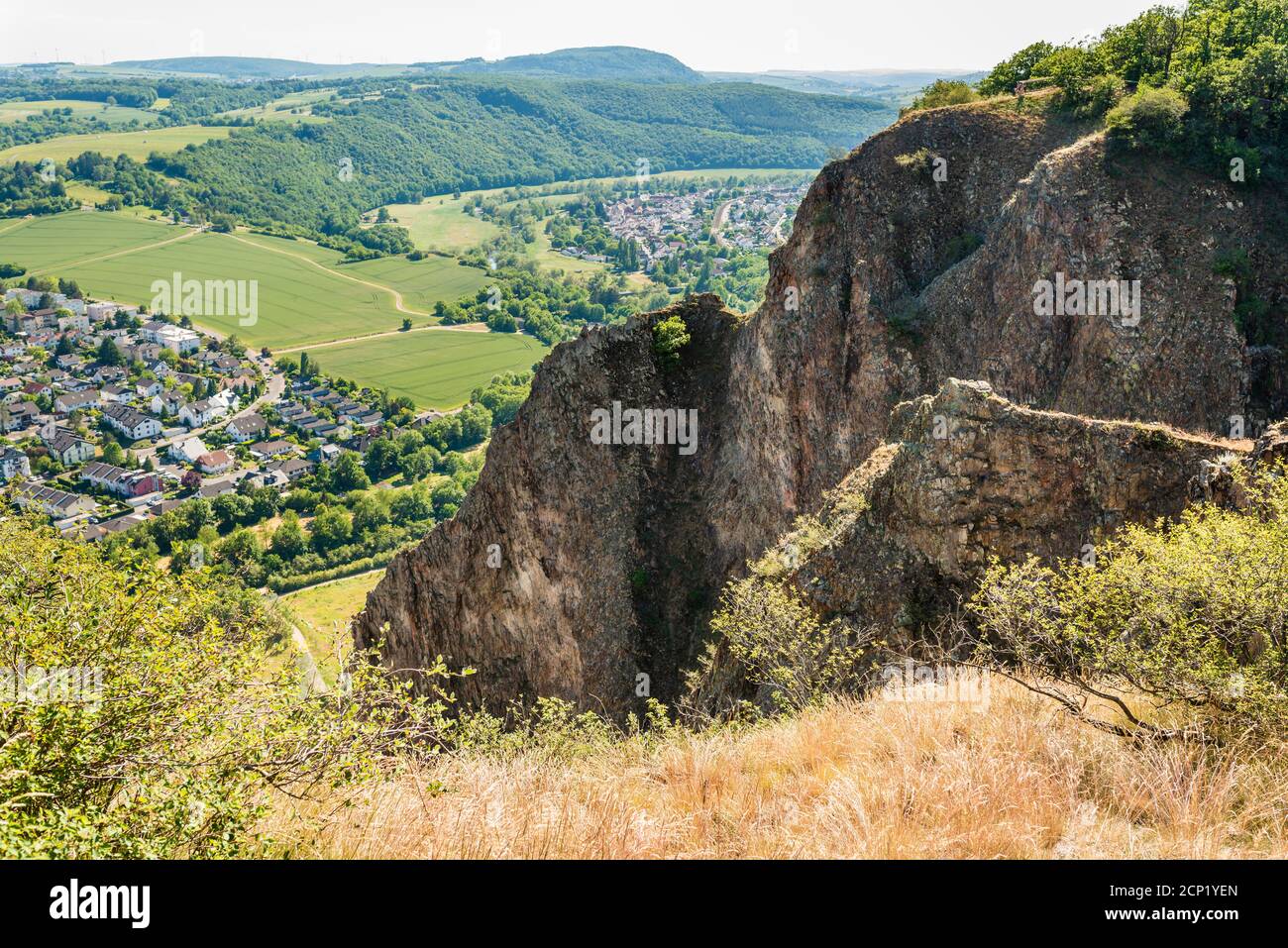 Rotenfels, steepest elevation north of the Alps, in the Bad Münster valley at Stein-Ebernburg, Bad Kreuznach district, Stock Photo