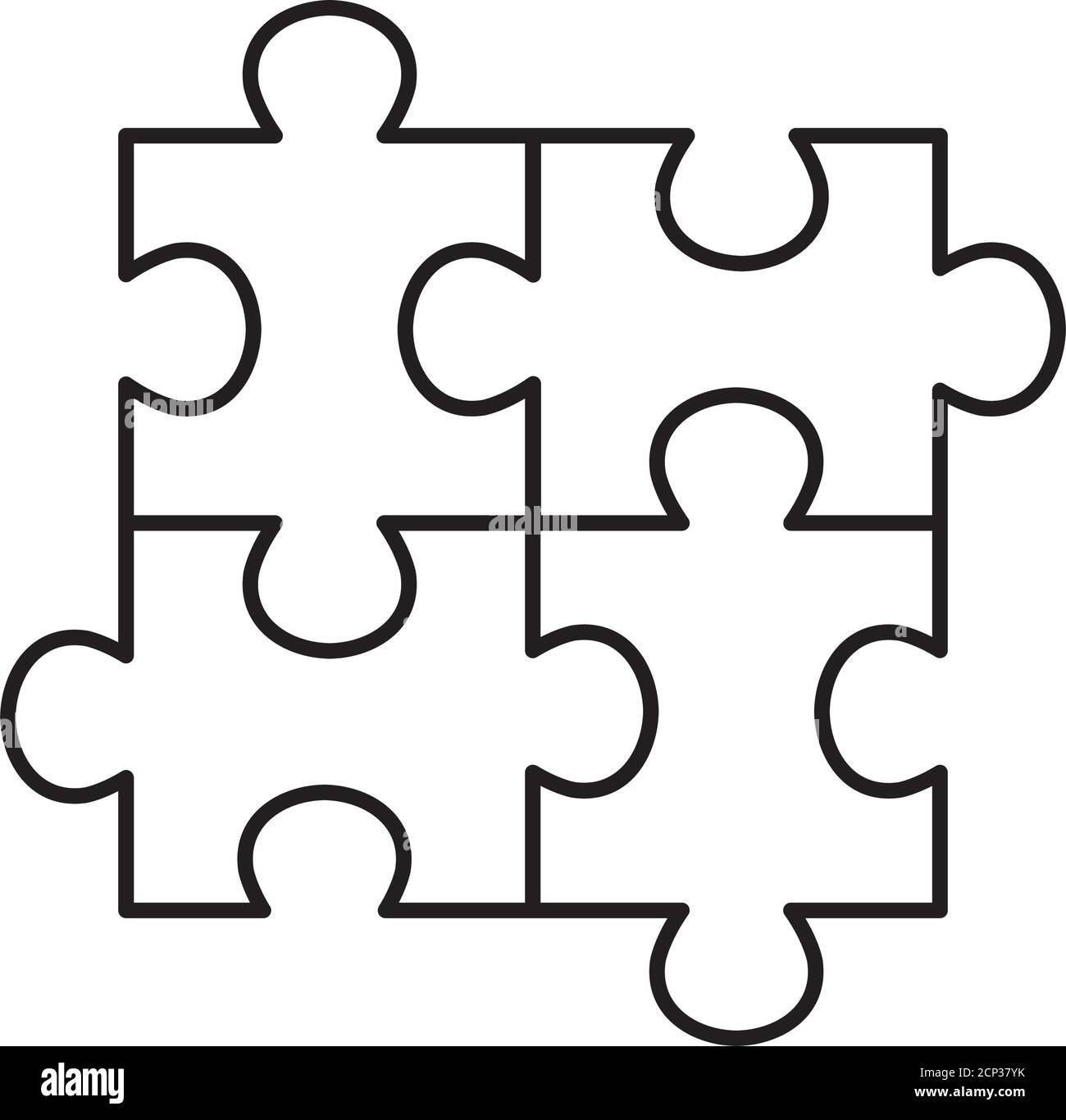 Vector puzzles Black and White Stock Photos & Images - Alamy