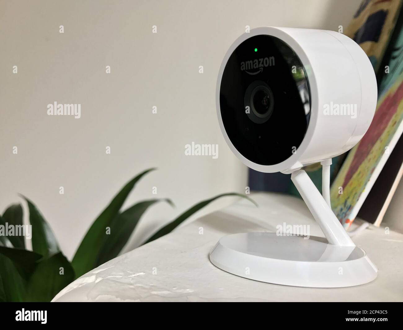An Amazon "Cloud Cam," part of the online retailer's kit enabling in-home  delivery, is seen in San Francisco, California, U.S., October 24, 2017.  Photo taken October 24, 2017. REUTERS/Jeffrey Dastin Stock Photo - Alamy