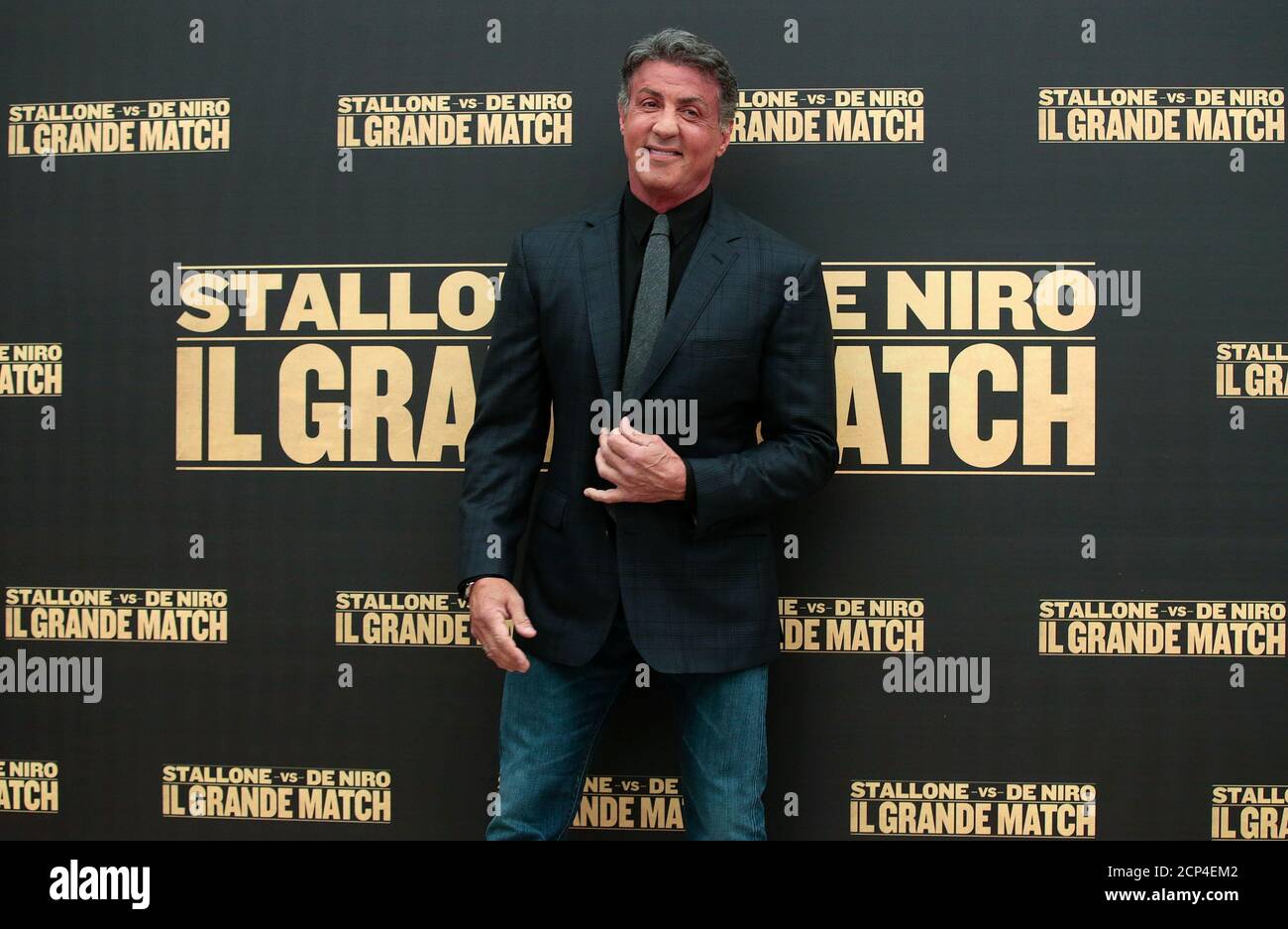 Actor Sylvester Stallone poses during a photocall for the movie "Grudge  Match" in Rome January 7, 2014. REUTERS/Tony Gentile (ITALY - Tags:  ENTERTAINMENT Stock Photo - Alamy