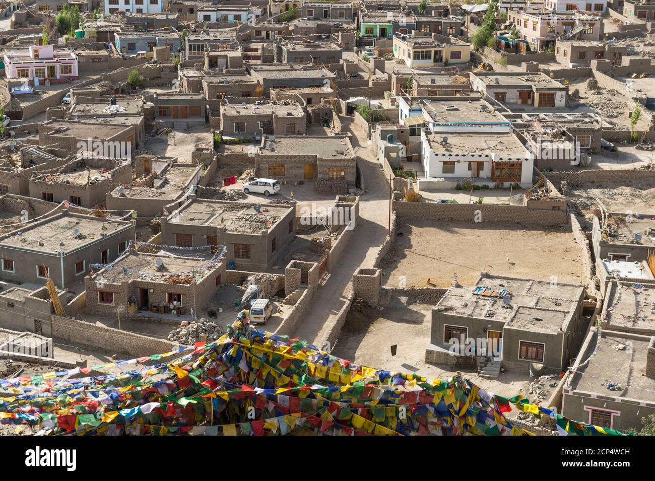 Choglamsar, overview Stock Photo