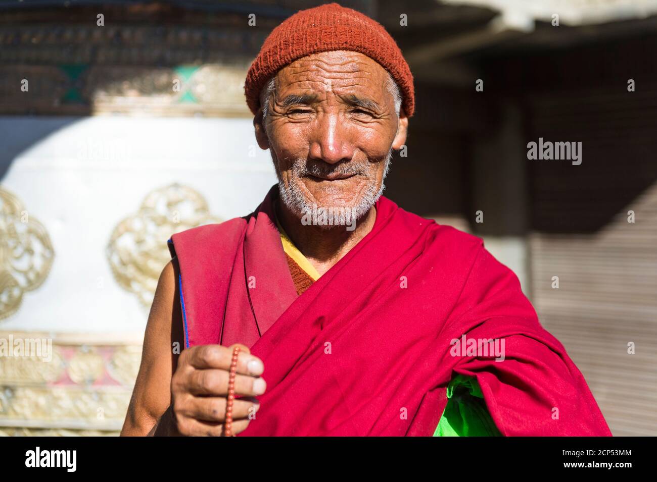 Padum, people waiting for the Dalai Lama, portrait Stock Photo