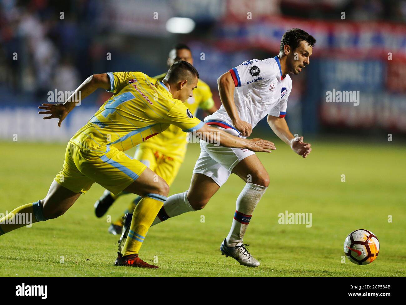 Soccer Football Uruguay S Nacional V Peru S Real Garcilaso Copa Libertadores Gran Parque Central Stadium Montevideo Uruguay April 25 18 Gonzalo Bueno Of Nacional And Lampros Kontogiannis L