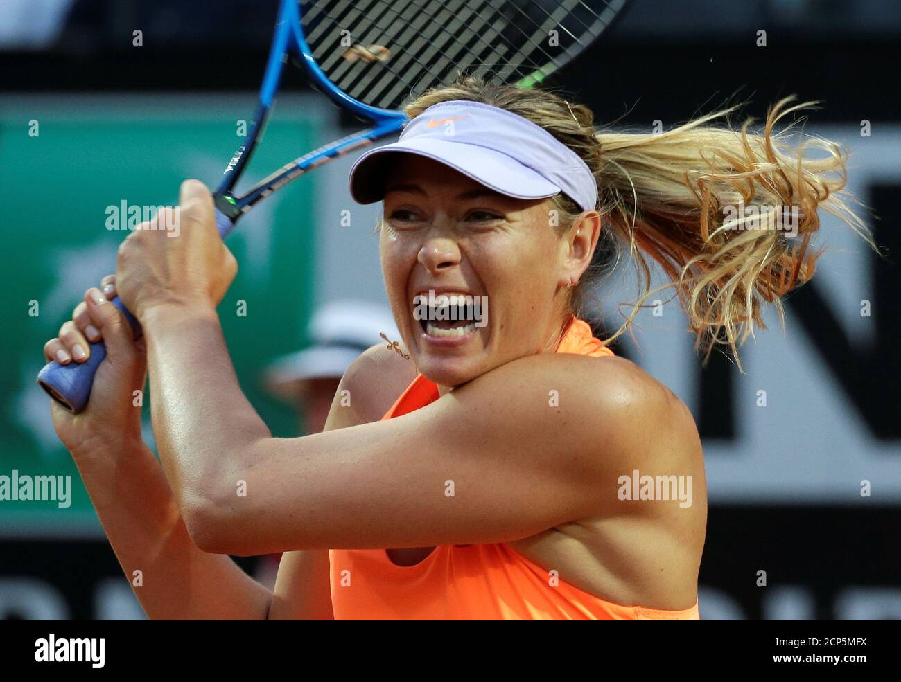 Tennis - WTA - Rome Open - Maria Sharapova of Russia v Mirjana Lucic-Baroni  of Croatia - Rome, Italy- 16/5/17- Sharapova returns the ball. REUTERS/Max  Rossi Stock Photo - Alamy