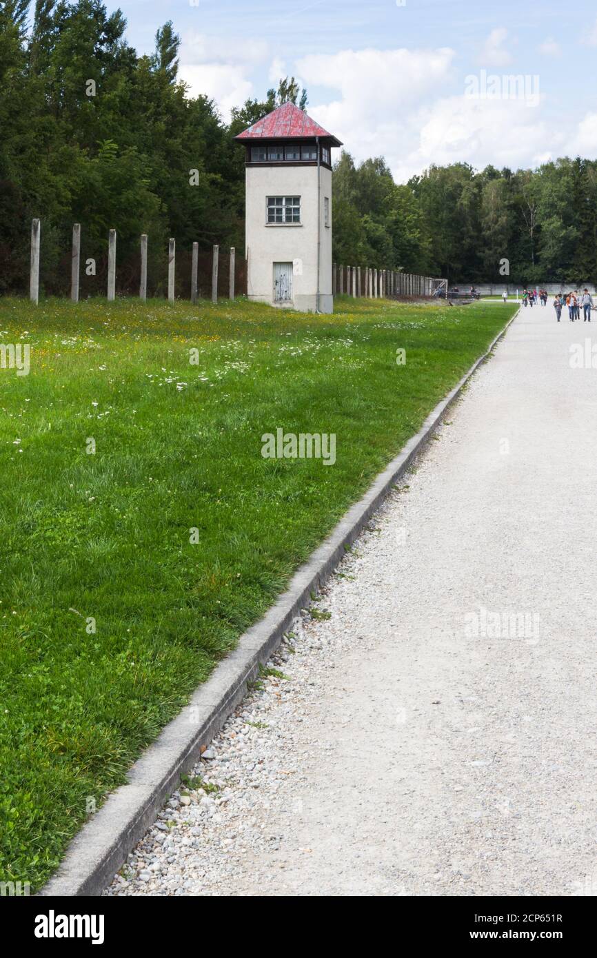 Dachau Nazi Concentration Camp in Upper Bavaria, Southern Germany. Stock Photo