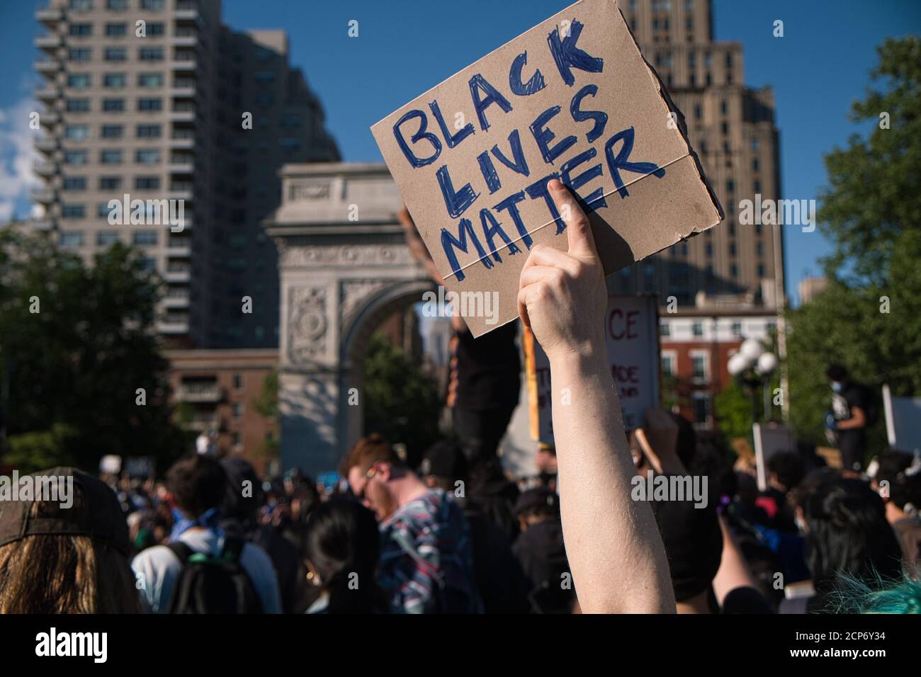 New York, NY, June 2 2020: Black lives matter protests Stock Photo