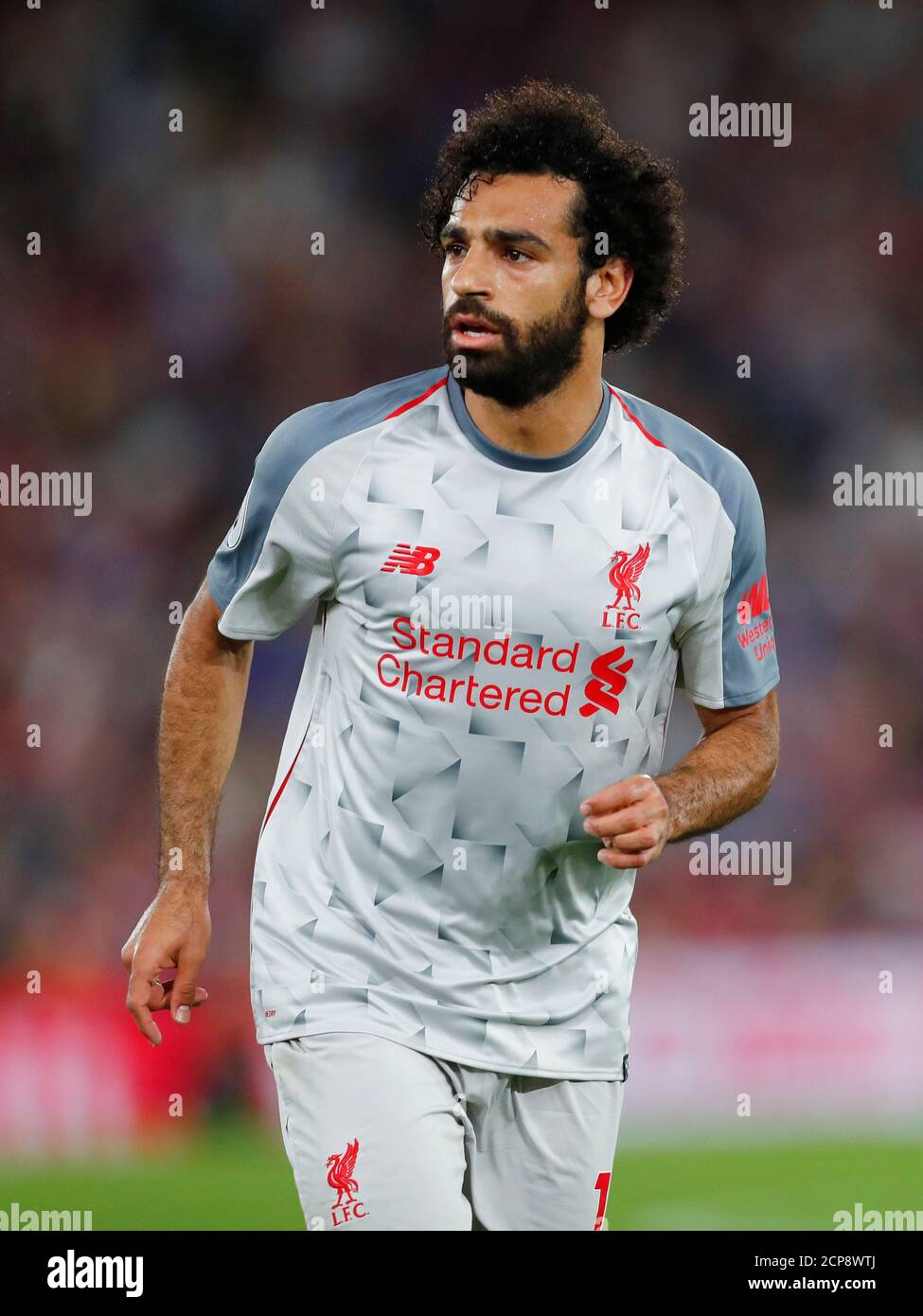 Soccer Football - Premier League - Crystal Palace v Liverpool - Selhurst Park, London, Britain - August 20, 2018  Liverpool's Mohamed Salah   REUTERS/Eddie Keogh    EDITORIAL USE ONLY. No use with unauthorized audio, video, data, fixture lists, club/league logos or 'live' services. Online in-match use limited to 75 images, no video emulation. No use in betting, games or single club/league/player publications.  Please contact your account representative for further details. Stock Photo