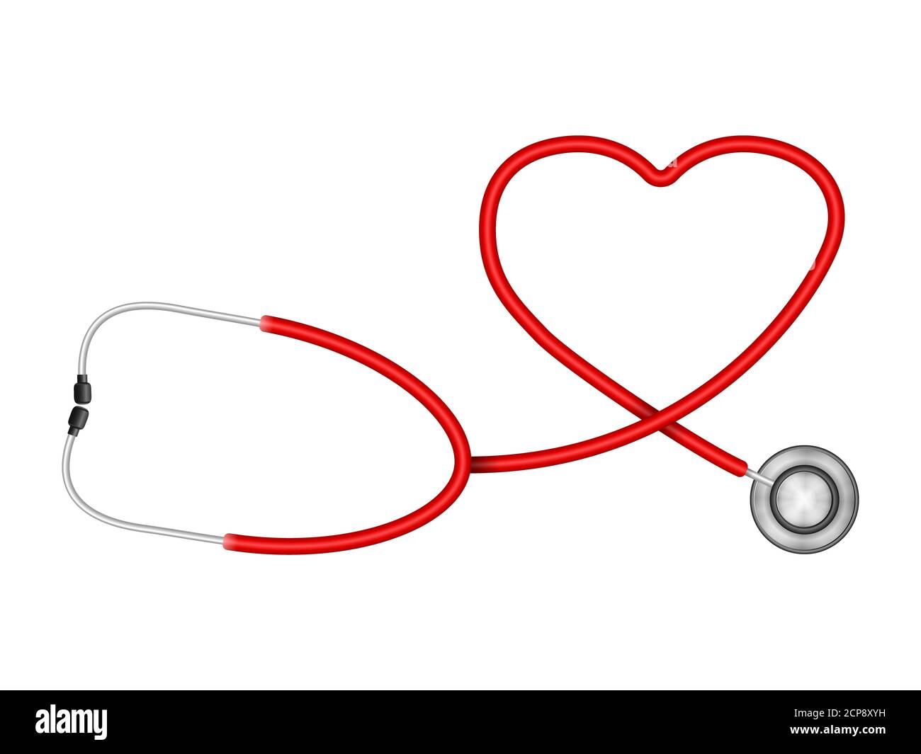 Stethoscope on a white background. Vector illustration Stock Photo - Alamy