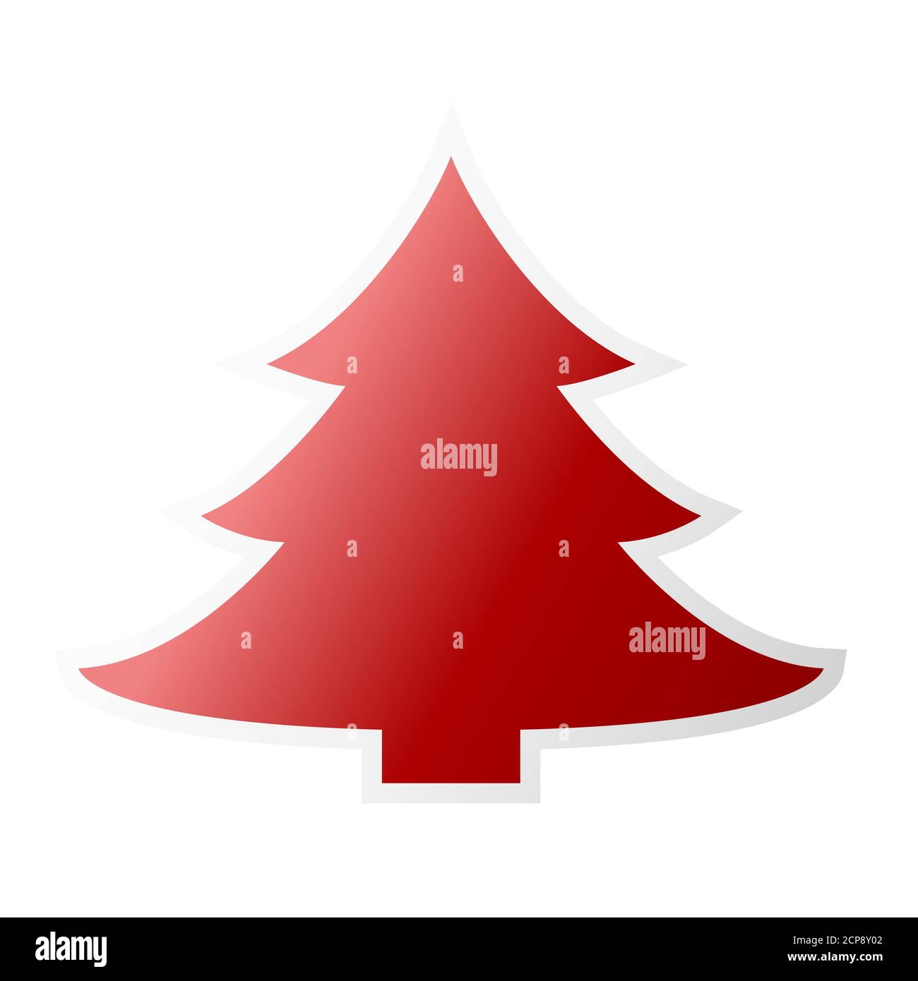 Christmas tree on a white background. Vector illustration Stock Photo ...