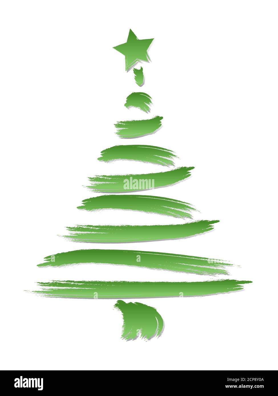 Christmas tree on a white background. Vector illustration Stock Photo ...