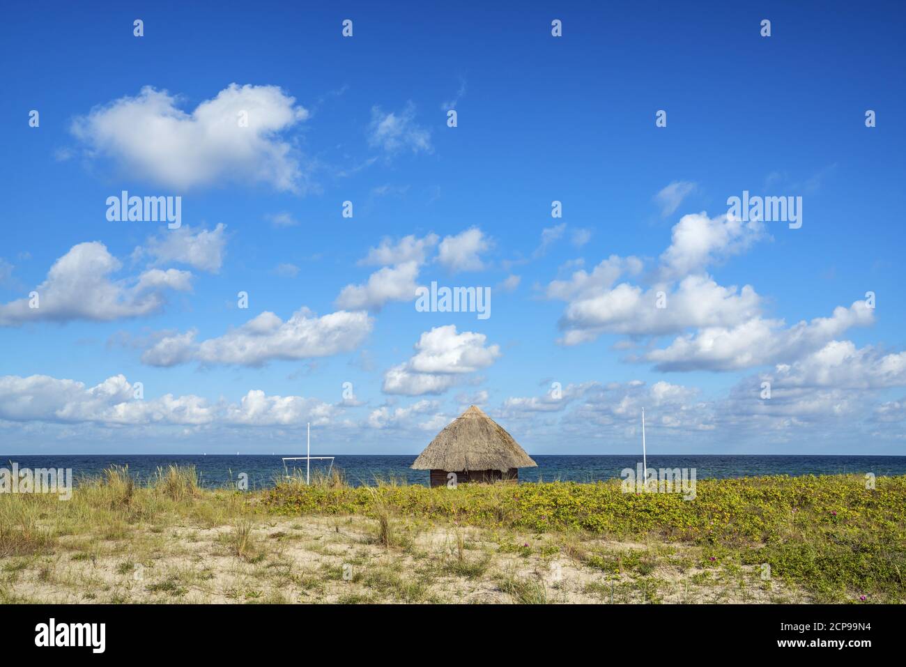 On the beach in the Baltic resort of Wustrow, Fischland-Darß-Zingst, Mecklenburg-Western Pomerania, Germany, Europe Stock Photo