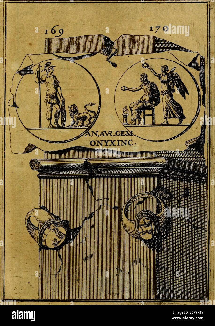 . Dactyliothecae, seu Annulorum sigillarium quorum priscos tam Graecos quam Romanos usus, ex ferro, aere, argento & auro promptuarii ... Collectis aliunde & ineditis & editis annulorum figuris auctior; . Stock Photo