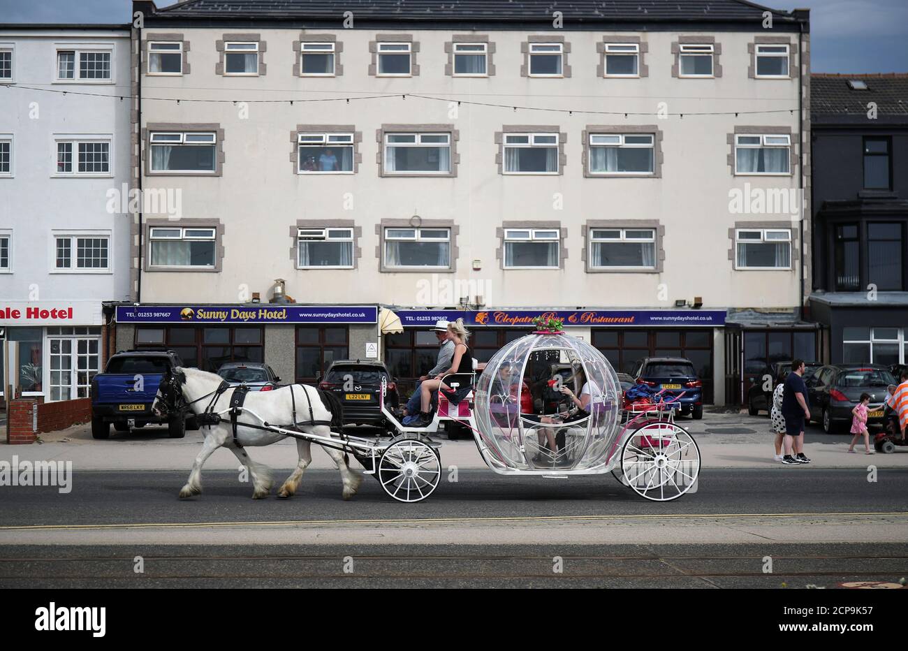 Blackpool horse carriage ride hires stock photography and images Alamy