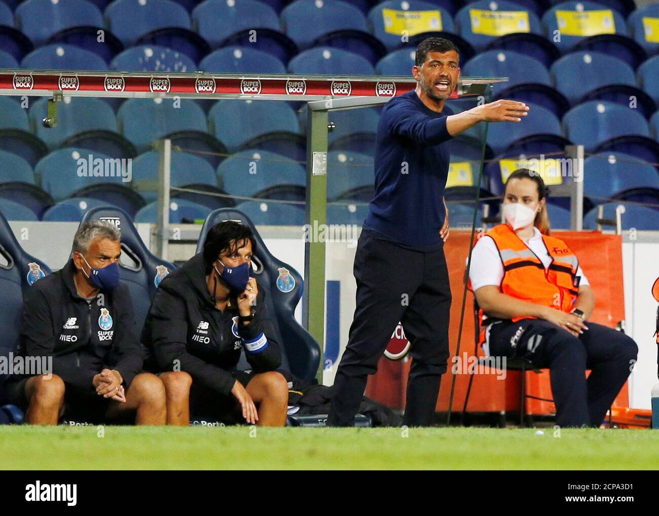 Soccer Football Primeira Liga Fc Porto V Sporting Cp Estadio Do Dragao Porto Portugal July 15 Fc Porto S Sergio Conceicao Reacts As Play Resumes Behind Closed Doors