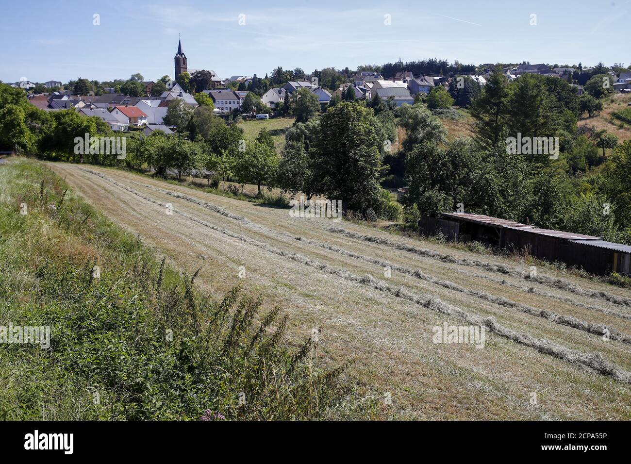 The village of Spangdahlem near the U.S. Spangdahlem Air Base is pictured  in the Eifel region near Bitburg, Germany, July 30, 2020. REUTERS/Wolfgang  Rattay Stock Photo - Alamy