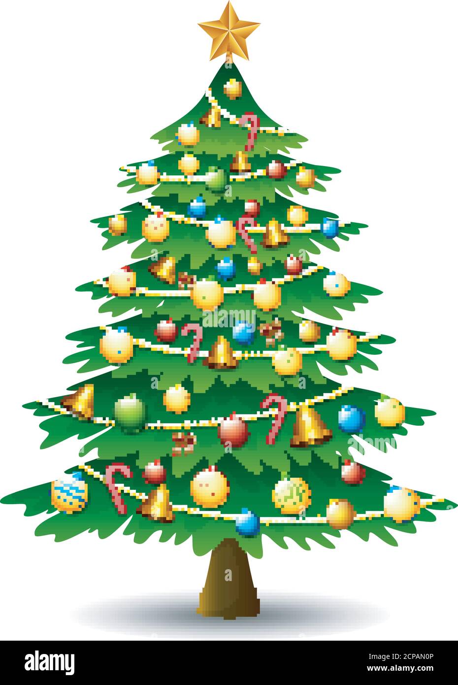Christmas tree on a white background Stock Vector Image & Art - Alamy