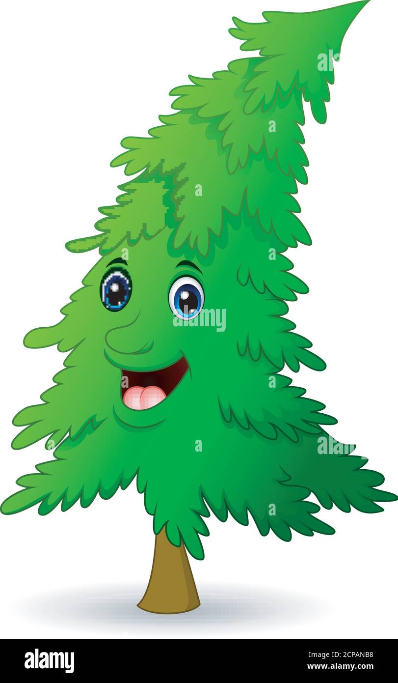Christmas tree cartoon character Stock Vector Image & Art Alamy