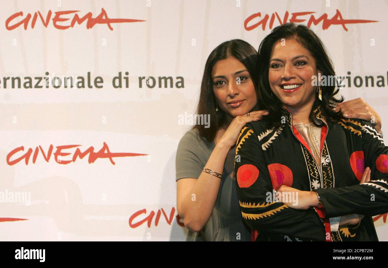 Tabu And Film High Resolution Stock Photography And Images Alamy https www alamy com movie director mira nair r and actress tabu pose during a photocall at romes first international film festival october 16 2006 nair is presenting her film the namesake reutersdario pignatelli italy image375187196 html