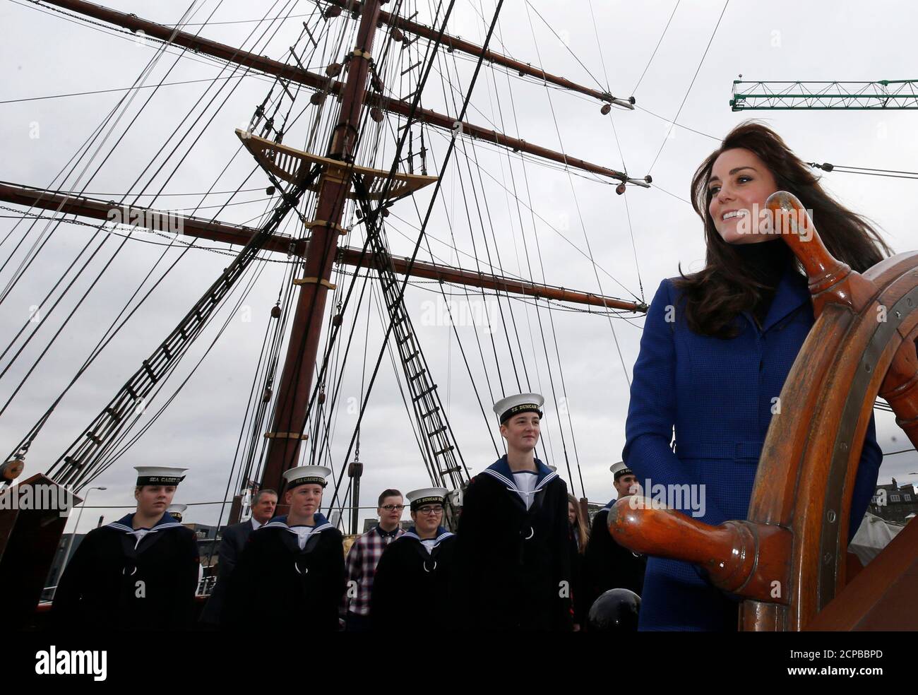 Britain's Catherine, Duchess of Cambridge tours the original Royal Research Ship Discovery during her visit to Dundee, Scotland, Britain October 23, 2015.  REUTERS/Danny Lawson/Pool Stock Photo