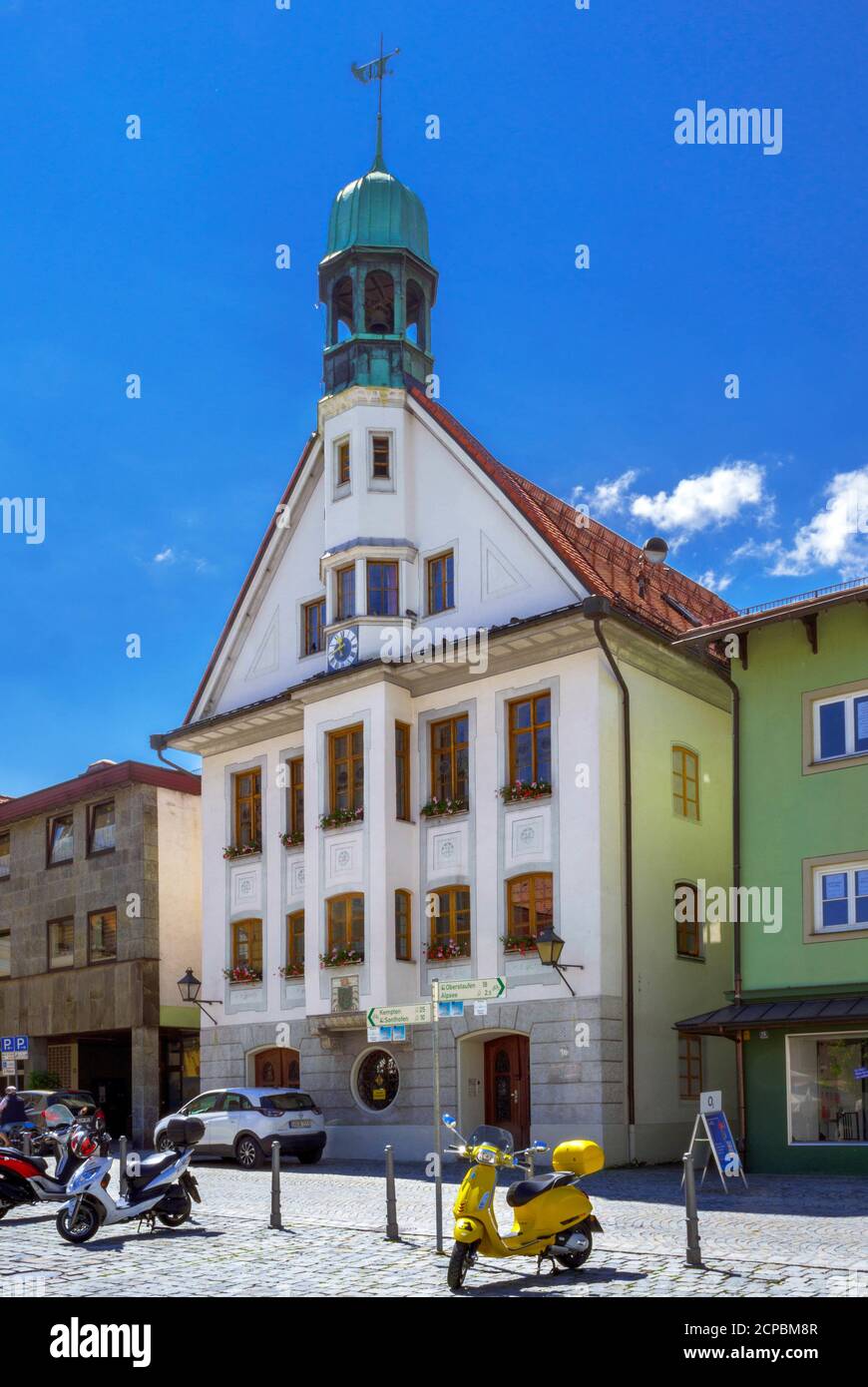 Town hall in the old town of Immenstadt im Allgäu, Bavaria, Germany, Europe Stock Photo