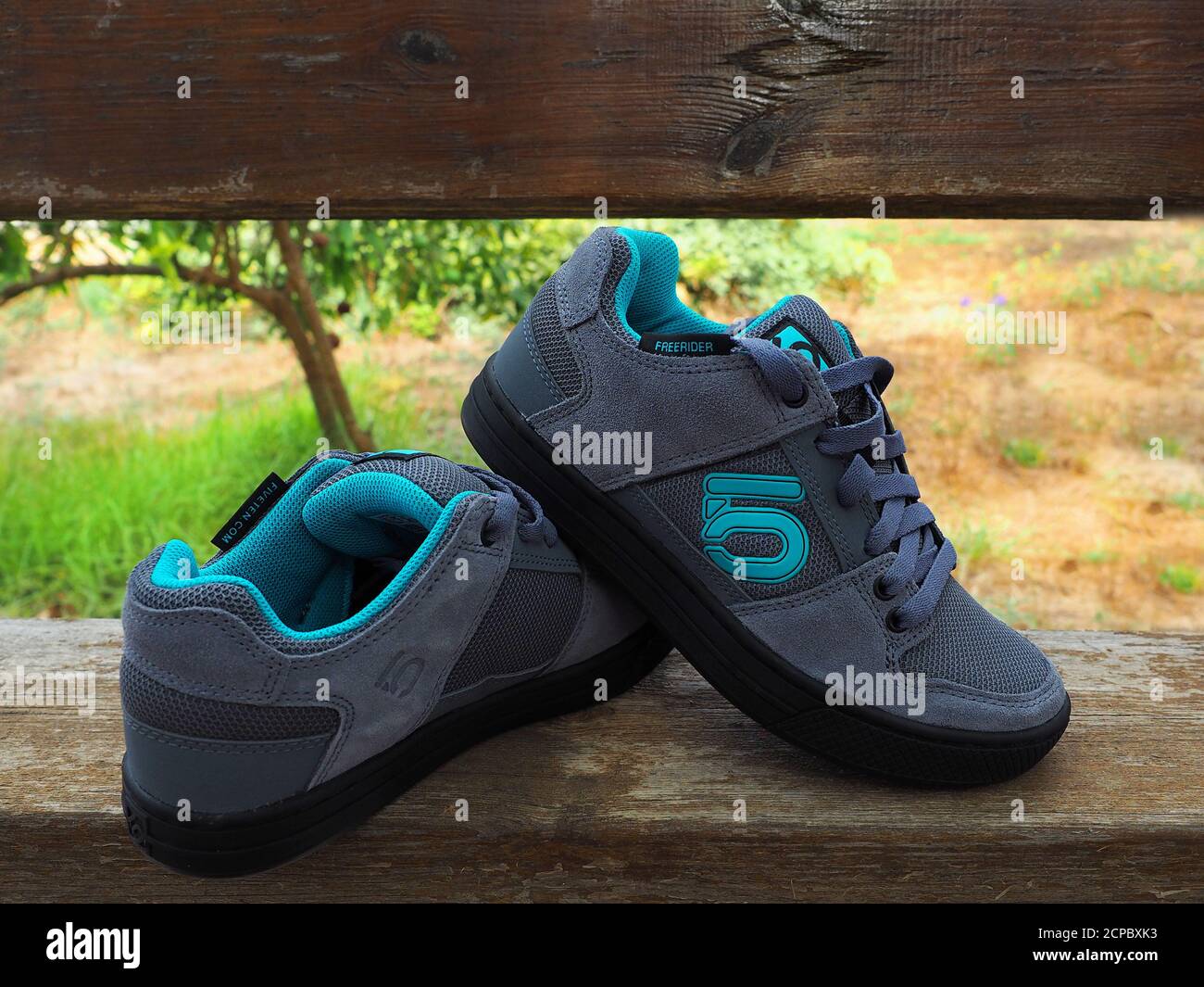 Adidas Five Ten Freerider - woman mountain bike shoes Stock Photo - Alamy