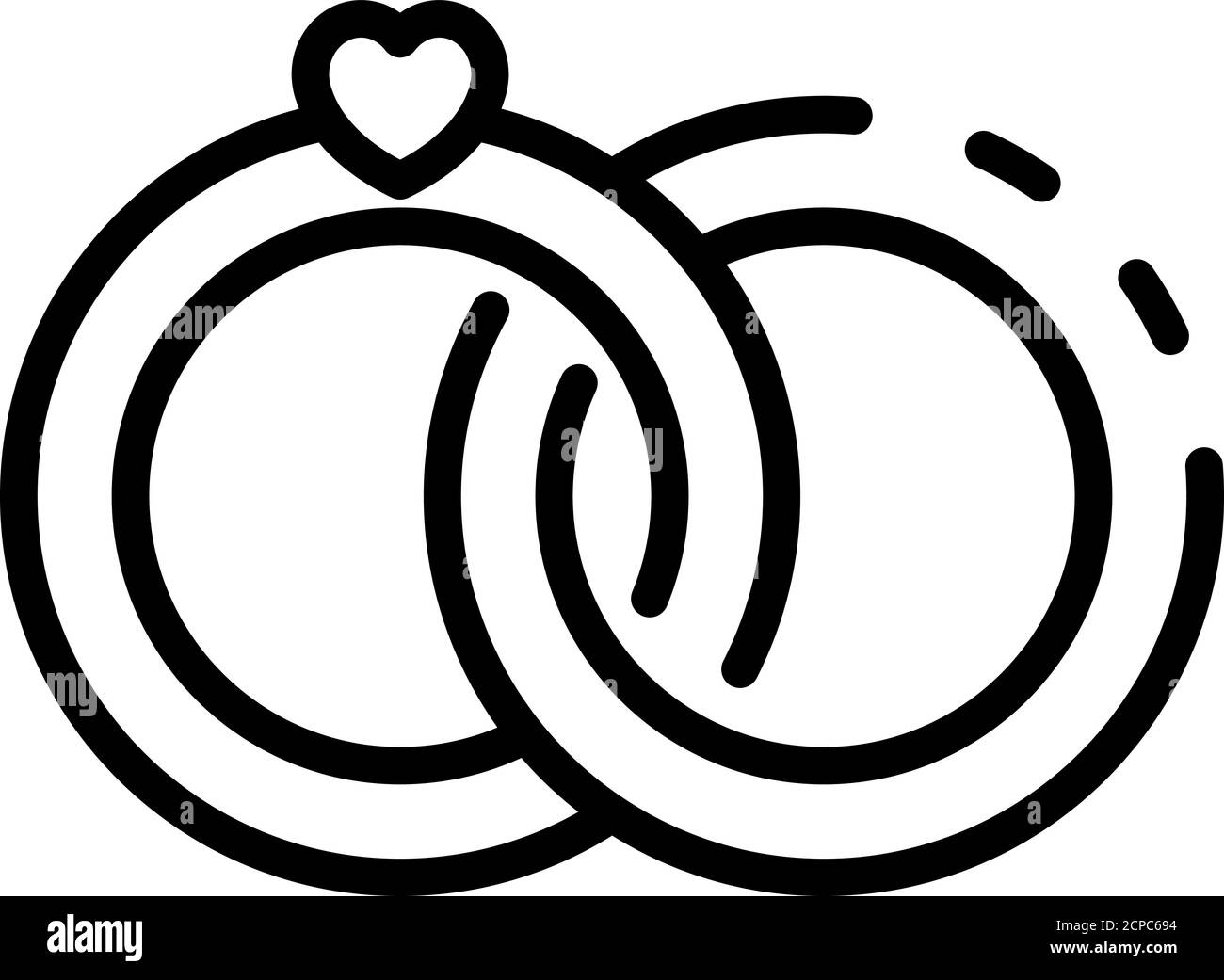 Wedding rings icon, outline style Stock Vector Image & Art - Alamy