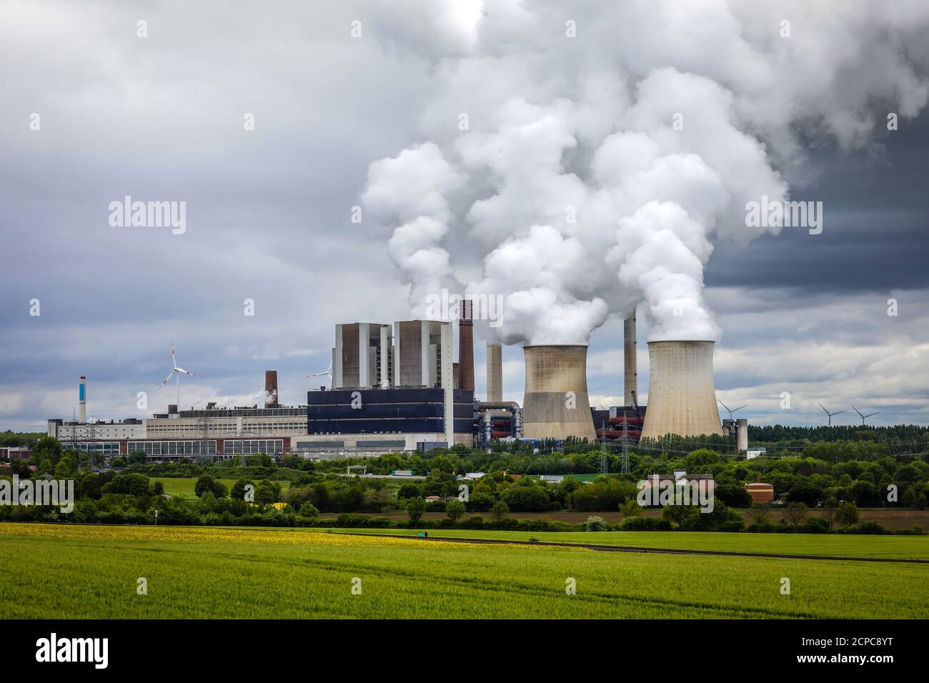 RWE Weisweiler lignite-fired power station, Eschweiler, Rhineland, North Rhine-Westphalia, Germany Stock Photo