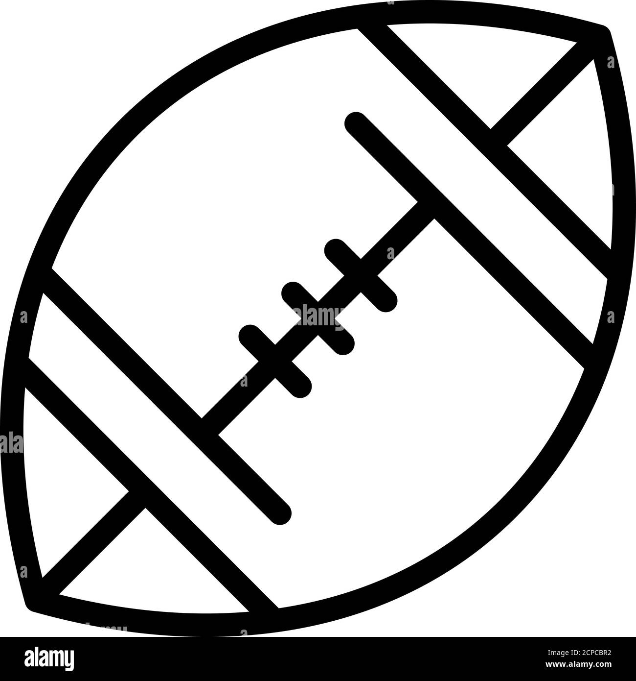 American football ball icon, outline style Stock Vector