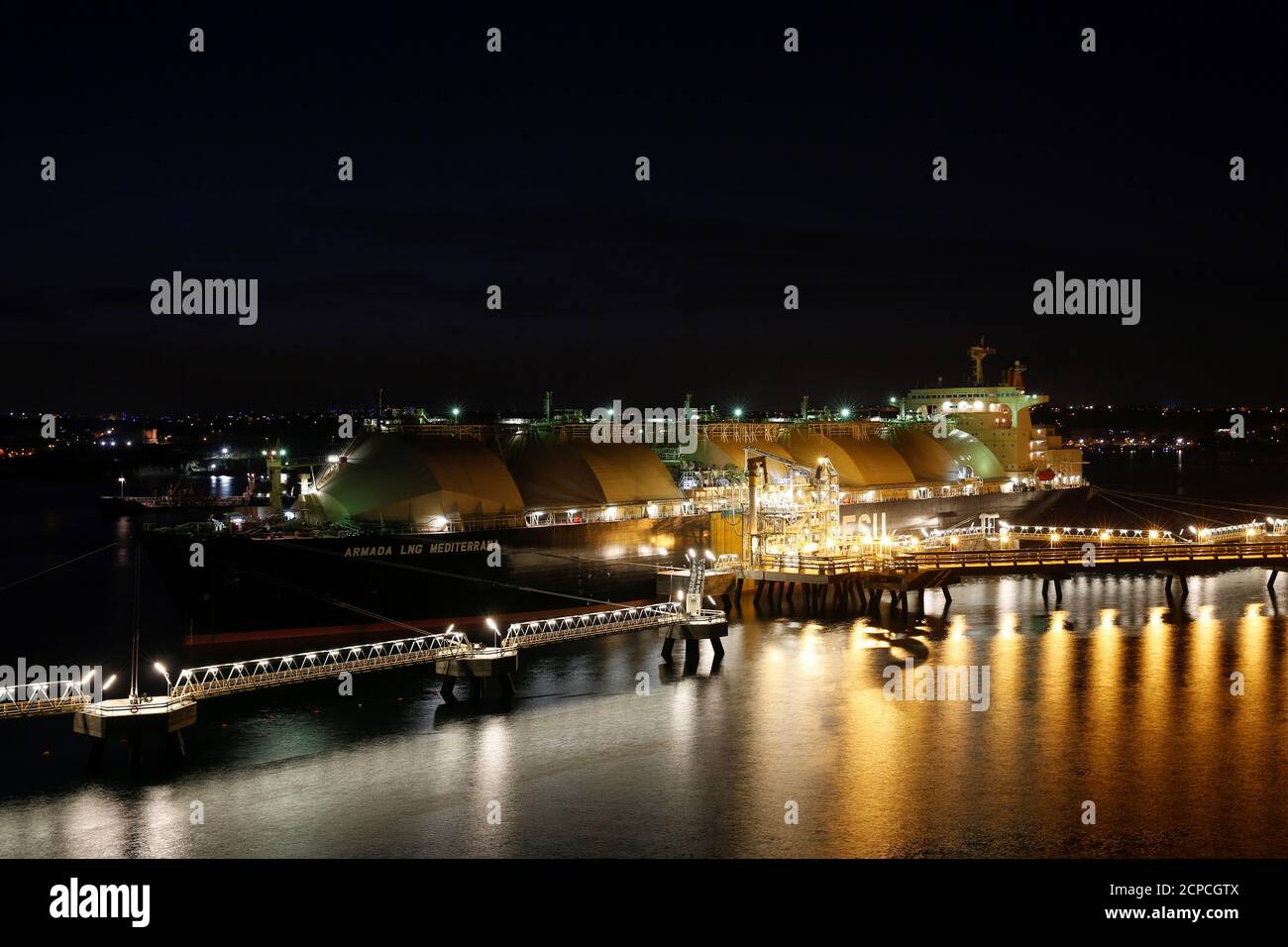 The LNG tanker MV Armada Mediterrana which serves as a floating storage