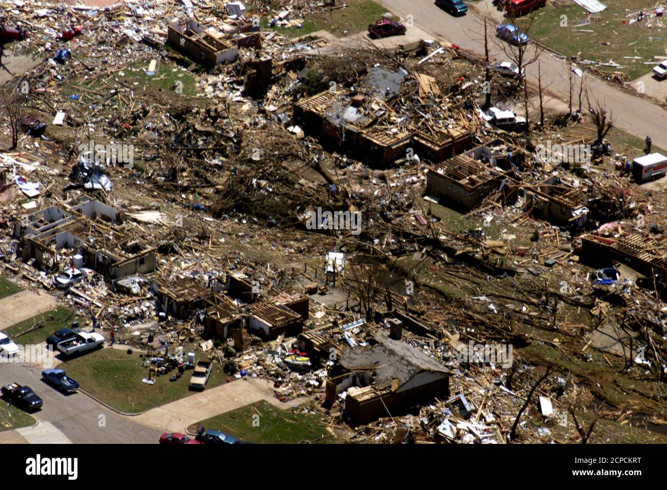 An Aerial View Shows Tornado Damage In An Area Of Moore Oklahoma May 5 Officials Are Estimating That Between 00 To 3000 Homes Were Damaged Or Destroyed In The Tornados Which Hit