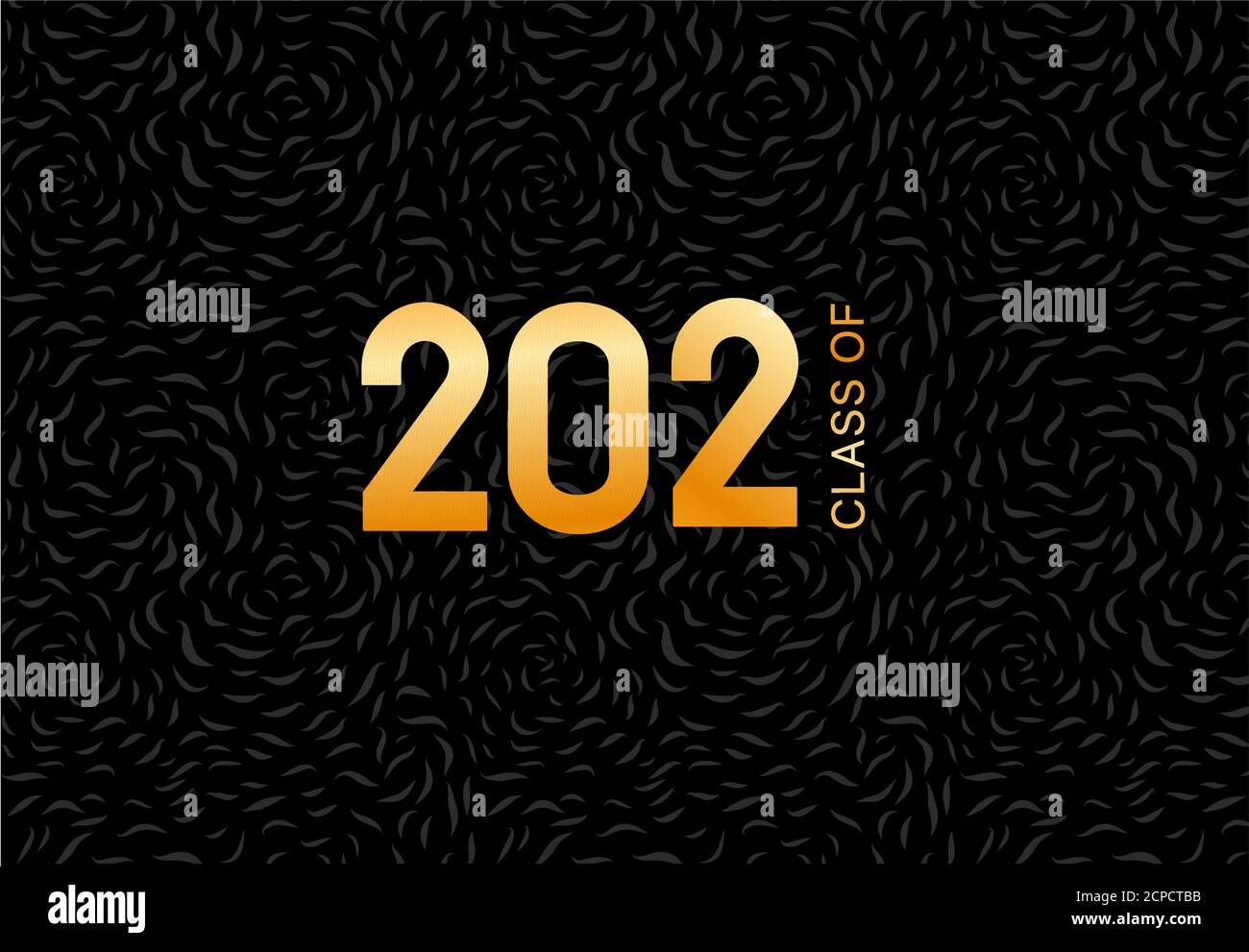 Class of 2021. Graduation logo. Template for card Stock Vector