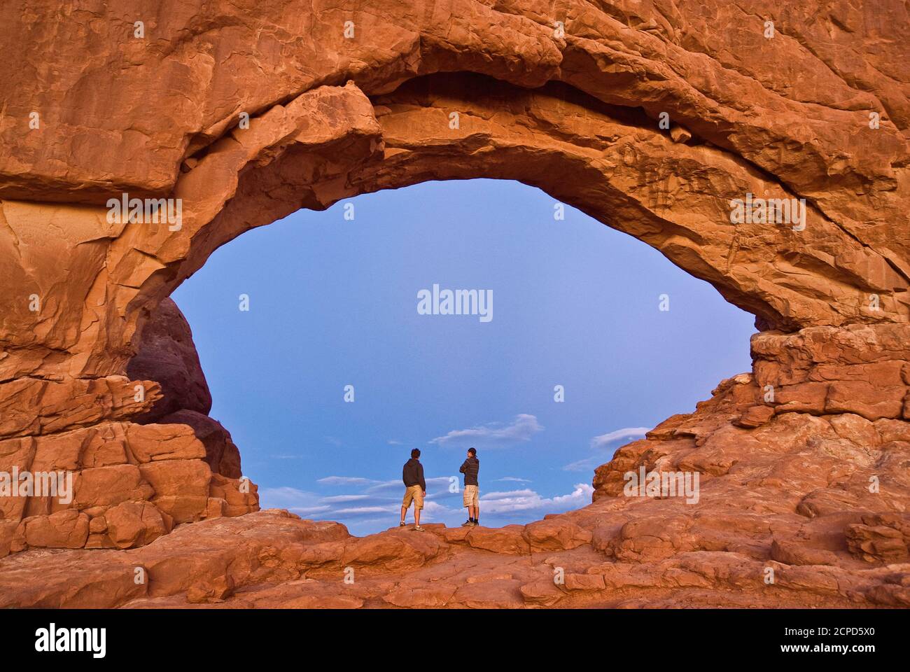 Hiker in north window arch hi-res stock photography and images - Alamy