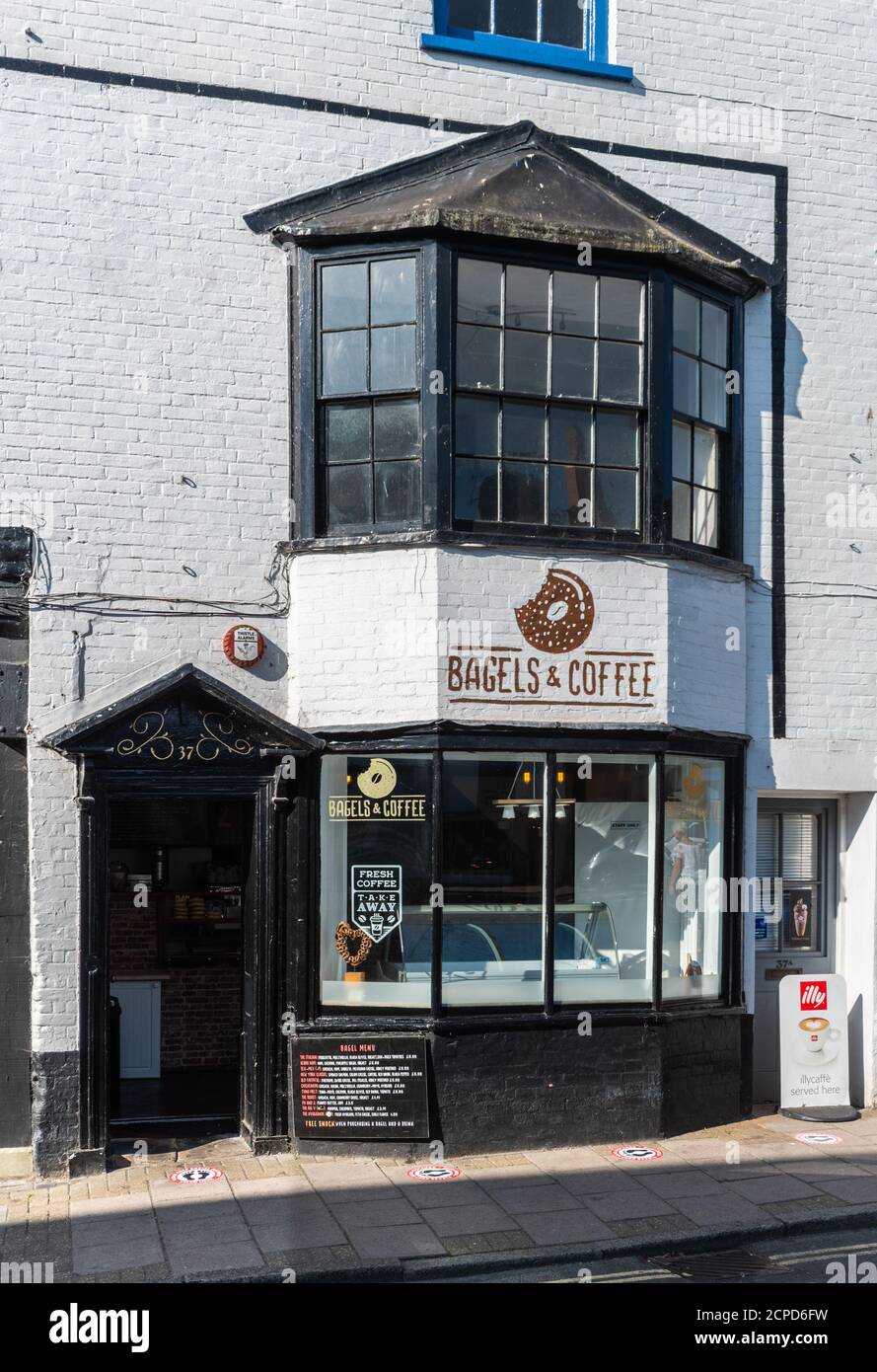 Bagels and Coffee, a small village shop selling bagels and coffee in Arundel, West Sussex