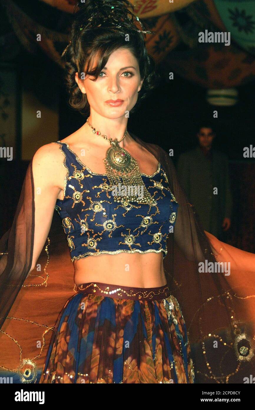 Bridget Macdonald A Model From Visual Image Fashion Agency Displays An Outfit From Pakistani Designer Ayesha Mawaz Khan S Latest Collection At The Graduation Ceremony Fashion Show Held At The Dilmun Club In