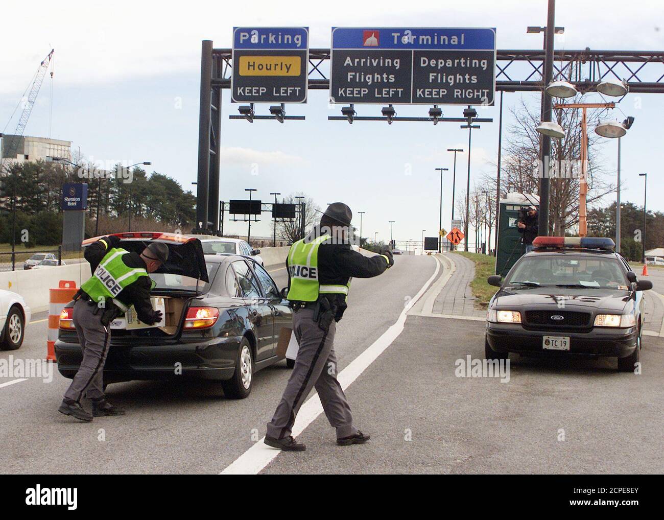 Maryland State Police Make A Random Vehicle Check At The Entrance Ramp To The Baltimore 