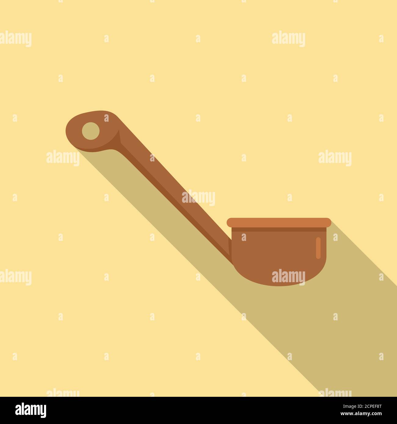 Sauna wood spoon icon. Flat illustration of sauna wood spoon vector icon for web design Stock Vector