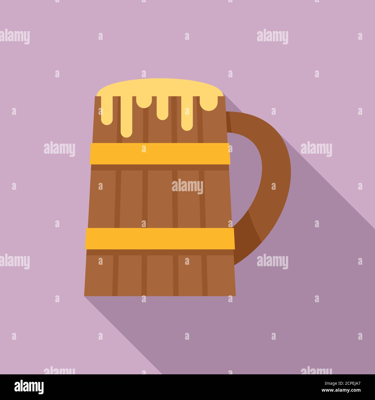 Sauna beer mug icon. Flat illustration of sauna beer mug vector icon for web design Stock Vector