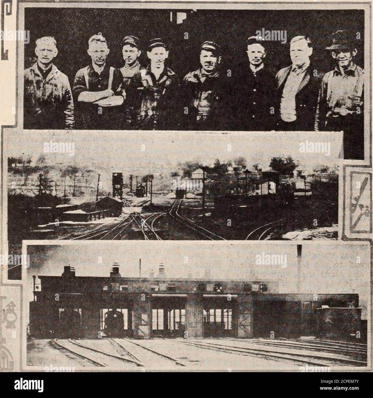 . Baltimore and Ohio employees magazine . Somebody ought to find a good use for oldties—both railroad and neck. —Pathfinder. J. C. Bishop, H. E. Knight and HillardG. A. Hannan have their lunch and Javaat the Dew Drop Inn, River Street, TygartsJunction, regularly now. A. McCoy and H. H. PoHng wear pleasantsmiles since their Sheffield motor, for usebetween Tygart Junction and Belington,has been returned from the shops. Car Repairman John Waters is out againafter a few days illness. Glad to see you,Hot Box. The accompanying phonograph is of Doug-las Fleming, Fairmont, W. Va., vaudevilleperformer, Stock Photo