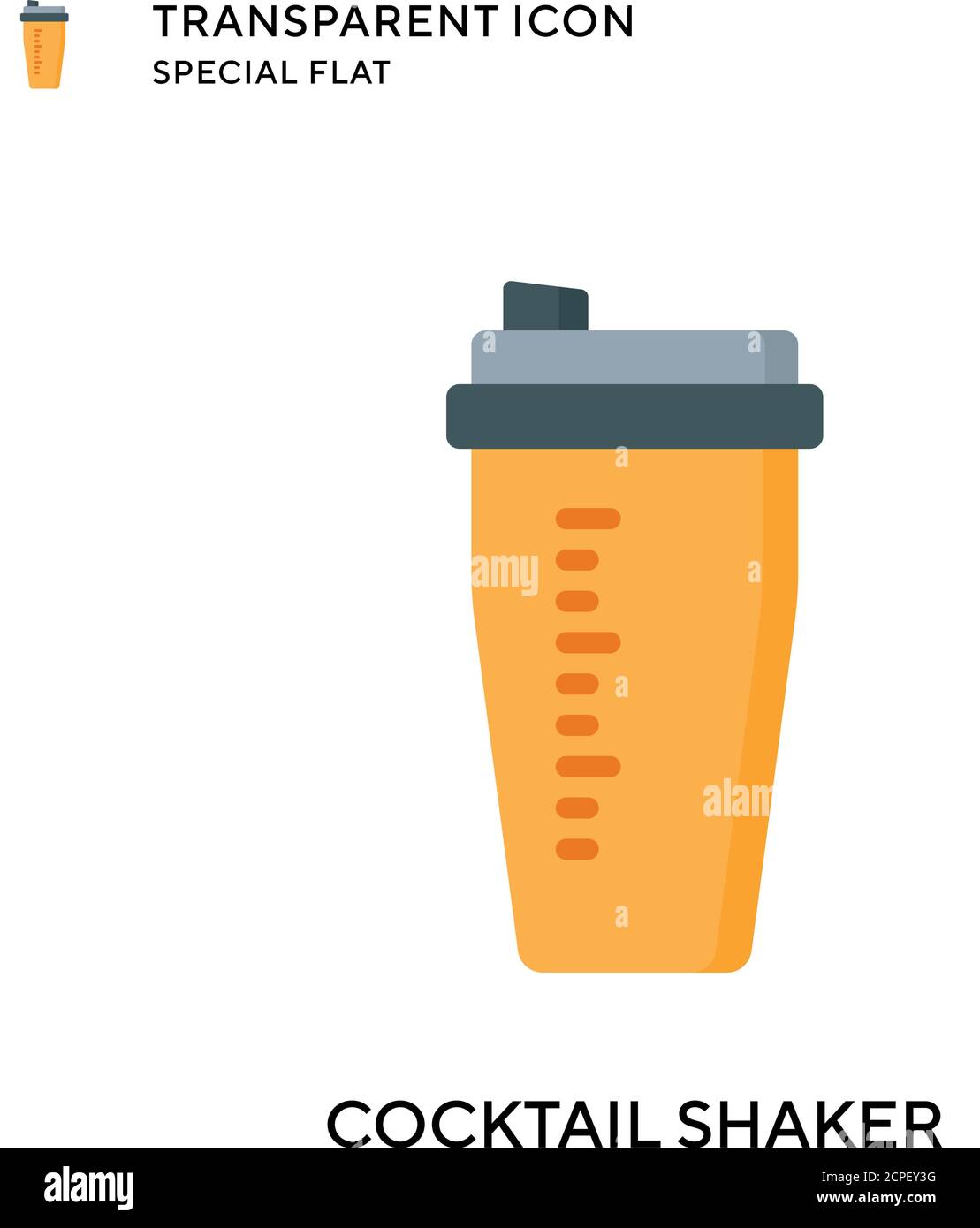 Cocktail shaker vector icon. Flat style illustration. EPS 10 vector. Stock Vector
