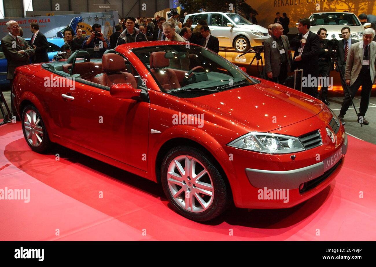 The new Renault Megane II Convertible Cabriolet is on display as a first  world presentation at the Geneva car show in Geneva, Switzerland, March 4,  2003. The car comes equipped with alternative