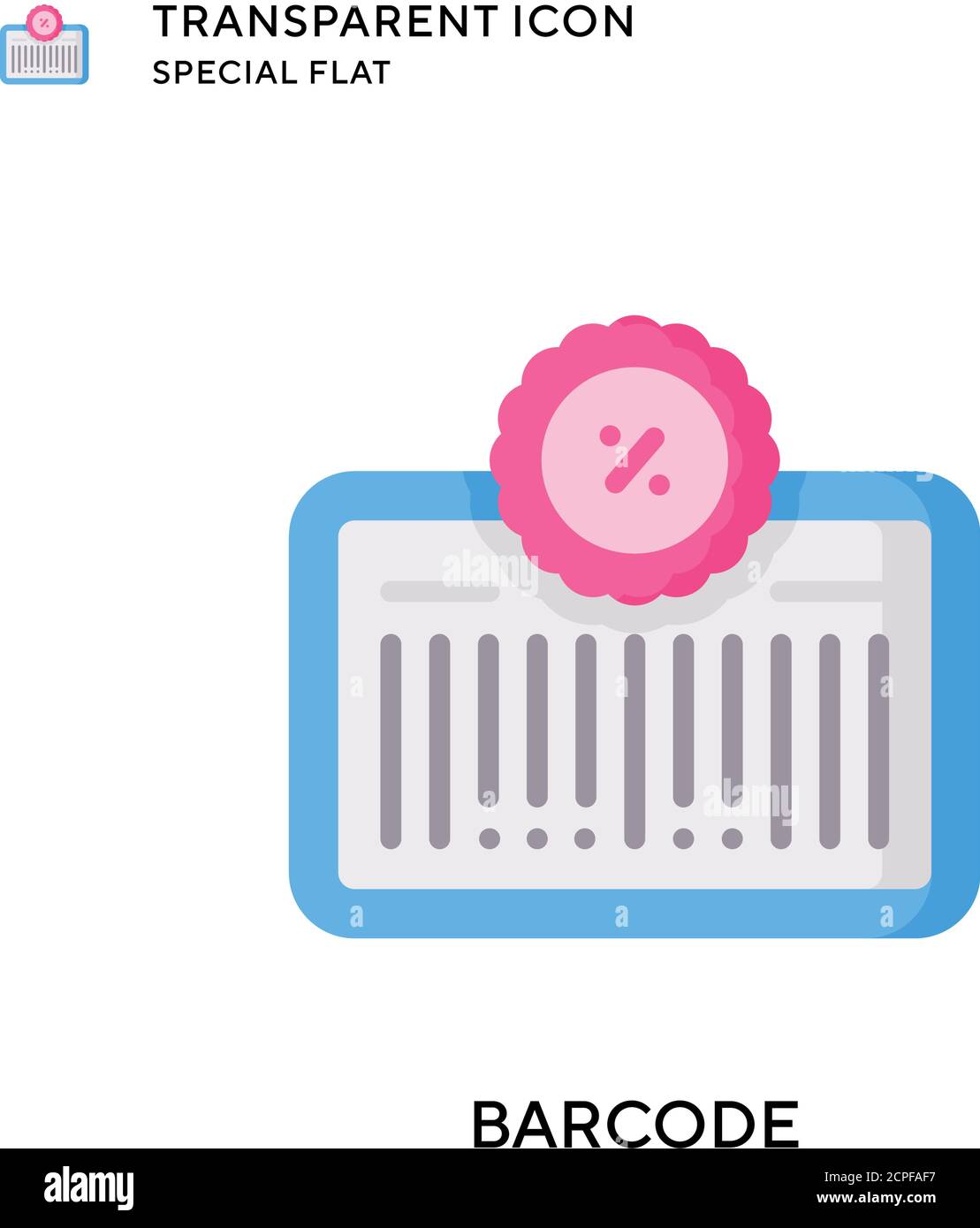 Barcode vector icon. Flat style illustration. EPS 10 vector. Stock Vector