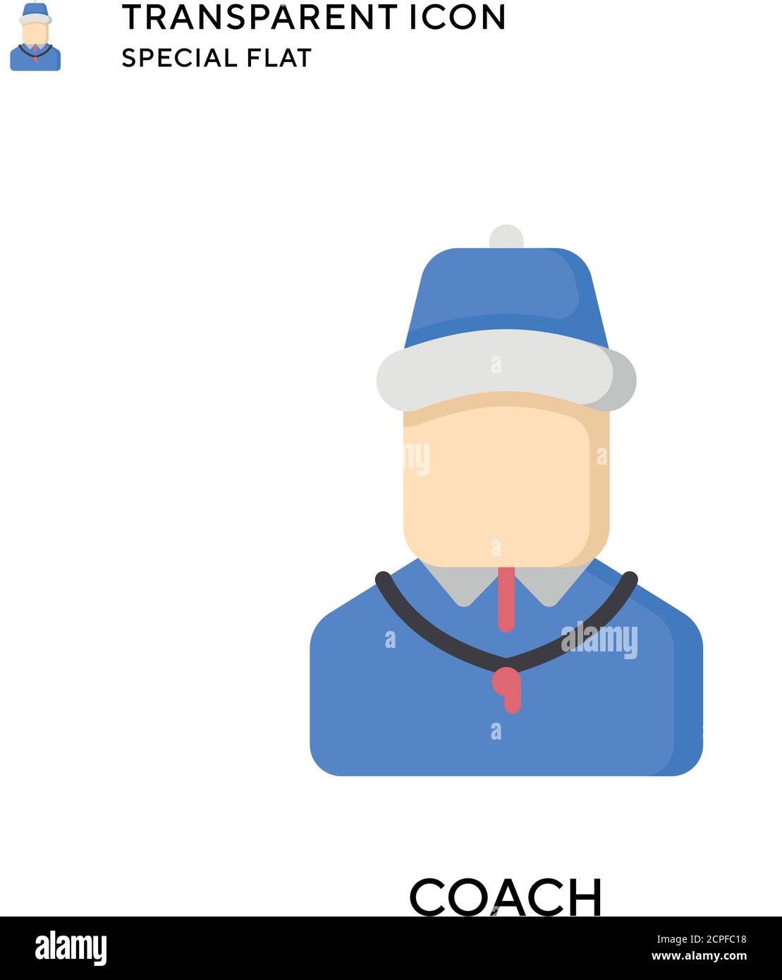 Coach vector icon. Flat style illustration. EPS 10 vector Stock Vector ...