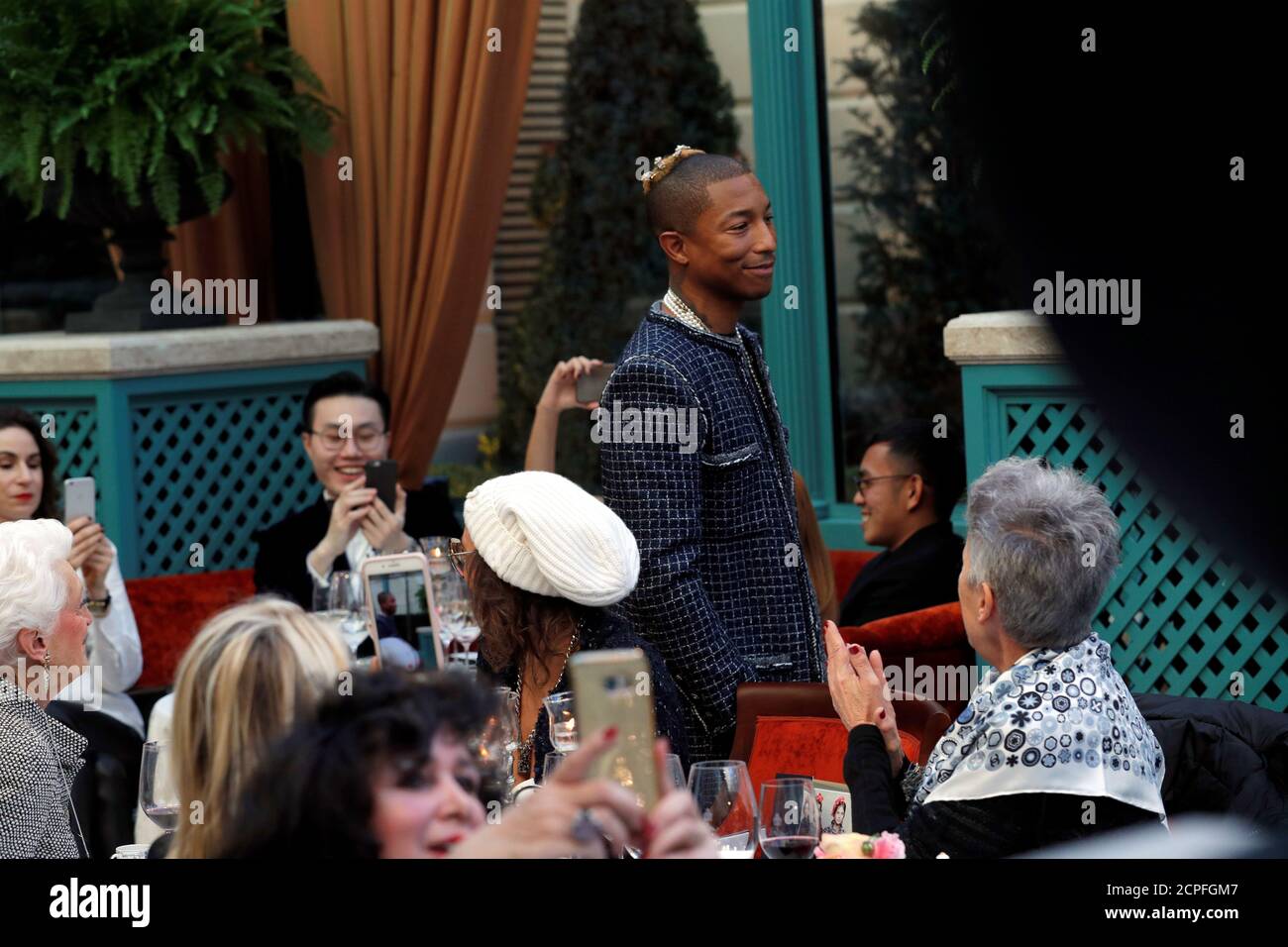 Musician Pharrell Williams presents a 