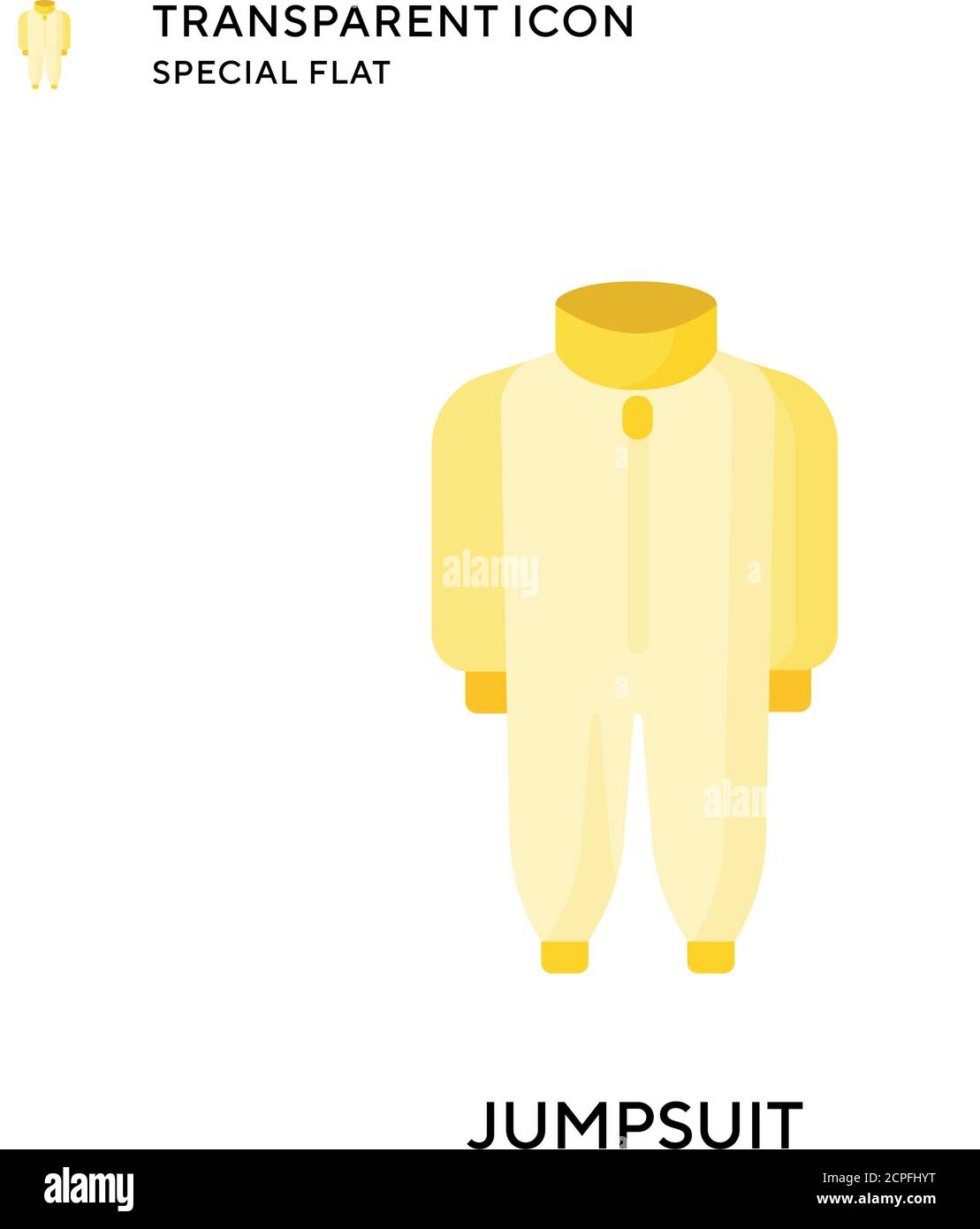 Jumpsuit vector icon. Flat style illustration. EPS 10 vector. Stock Vector
