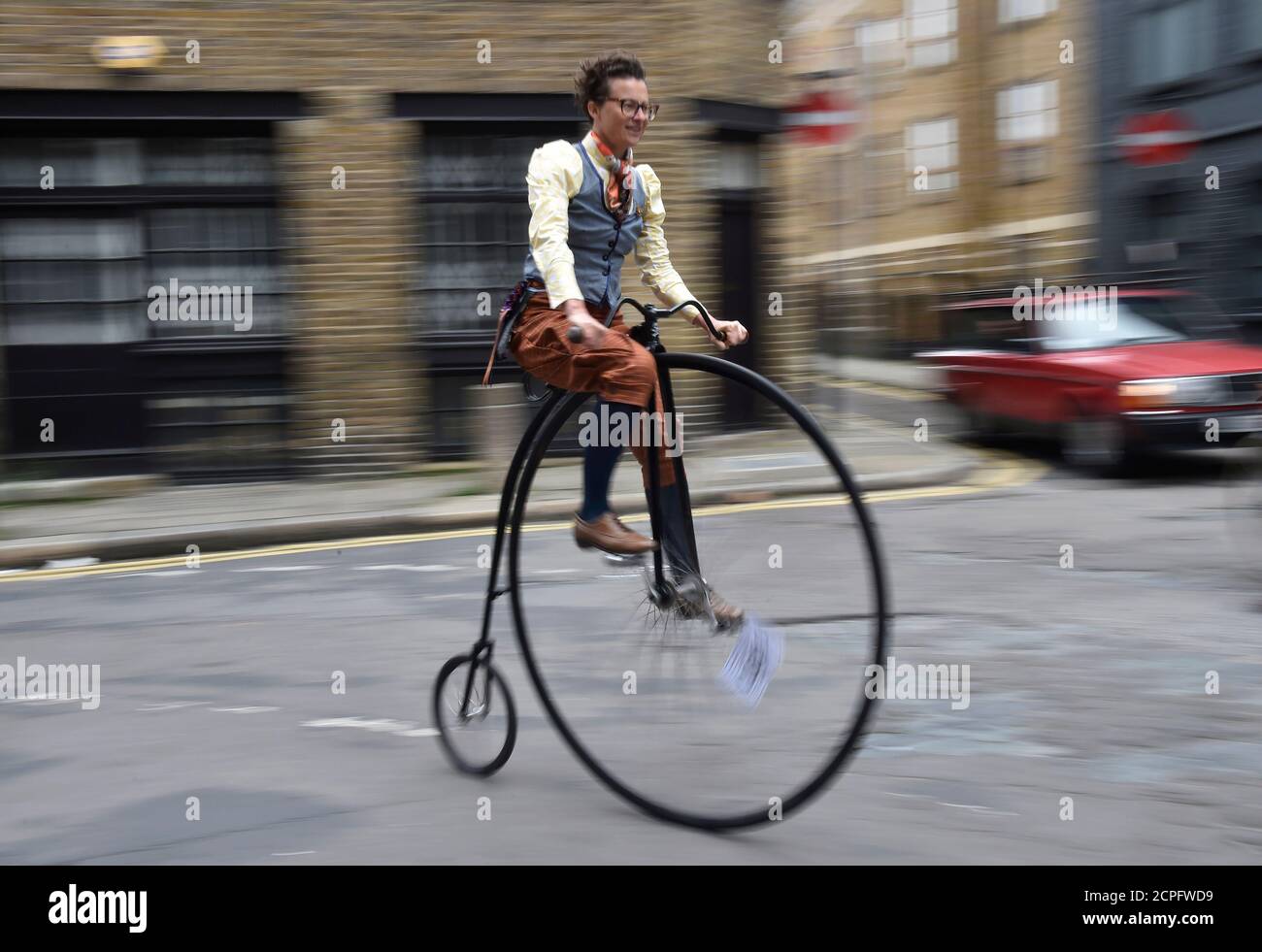 reverse penny farthing