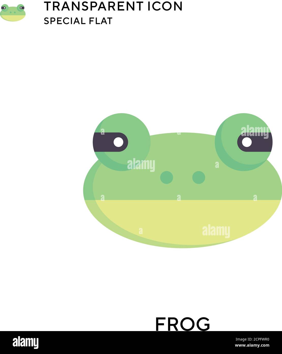 Frog vector icon. Flat style illustration. EPS 10 vector. Stock Vector