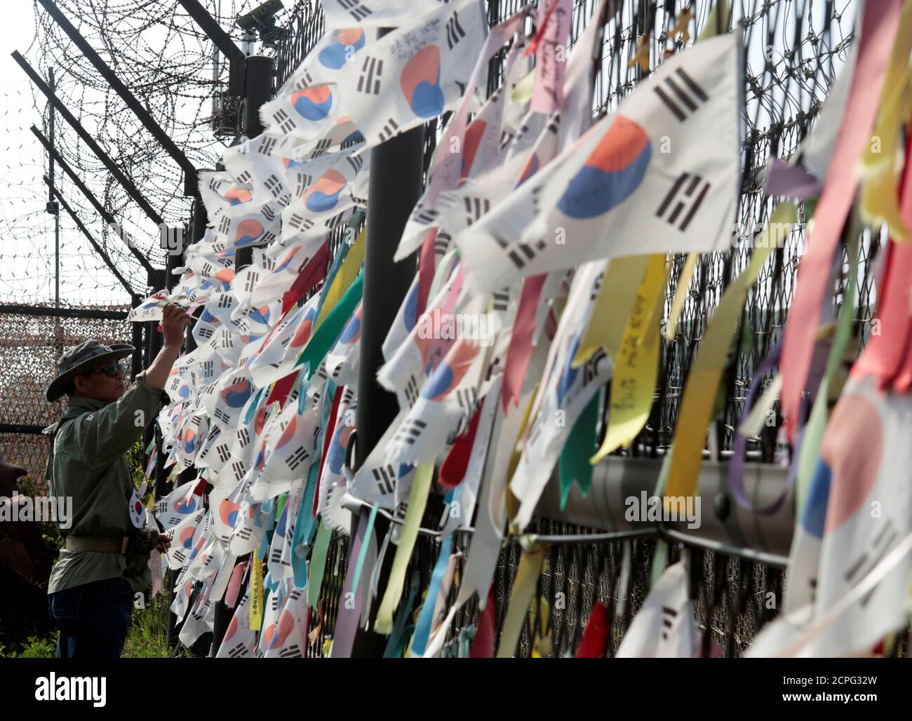 Dmz fence ribbons hi-res stock photography and images - Alamy
